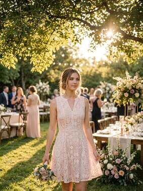 Off White Lauren Conrad Lace Sleeveless Cocktail Dress Size 6